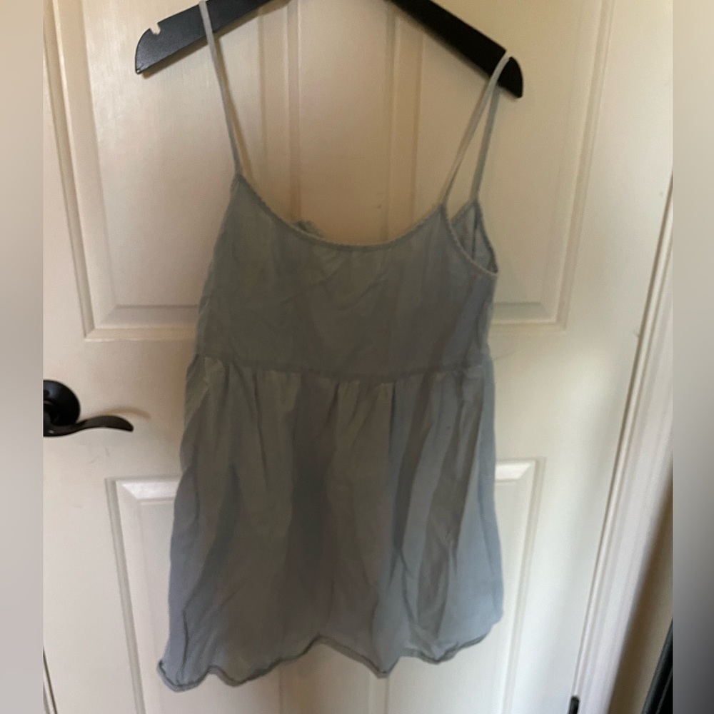 american apparel blue baby doll dress